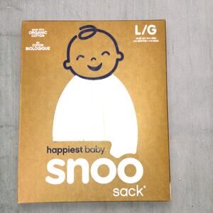 SNOO Sack Large 4–6 Months 18–25 lbs Off-White Organic Cotton Sleep Swaddle NIB